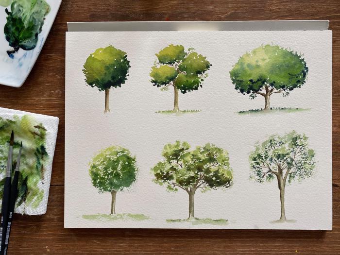 Event image for Being with Trees Creatively: Watercolor class