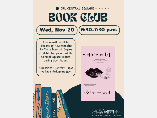 Event image for Central Square Book Club Book Club (Central Square)