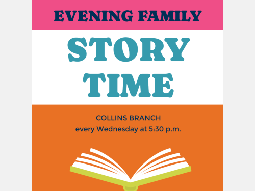 Event image for Evening Family Story Time (Collins)