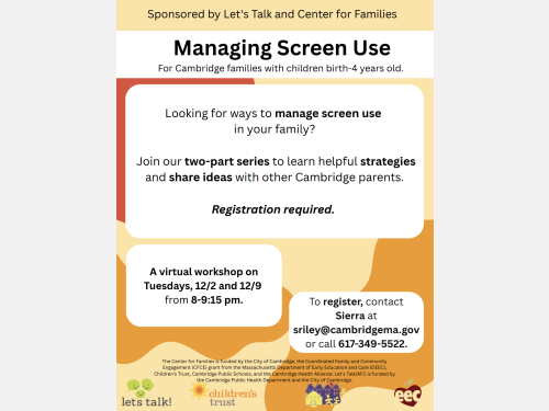Managing Screen Use Flyer