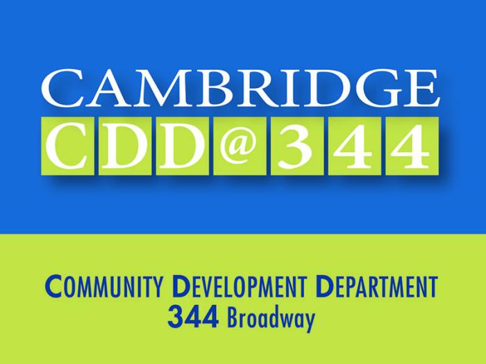 Blue and green Cambridge Community Development Logo